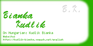 bianka kudlik business card